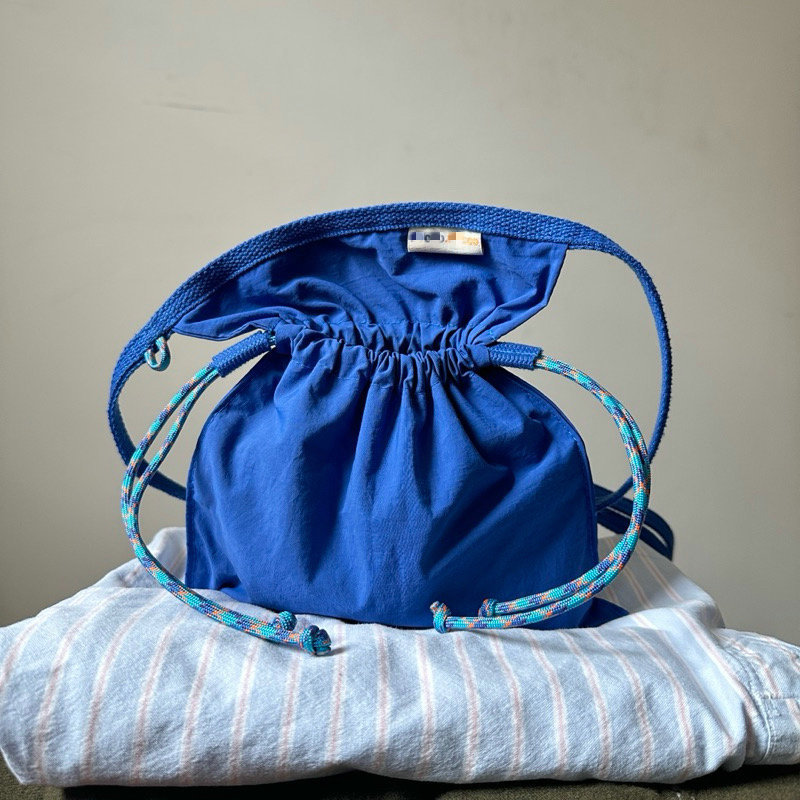 2PCS Womens Cute Lightweight Drawstring Crossbody Phone Bag - Blue