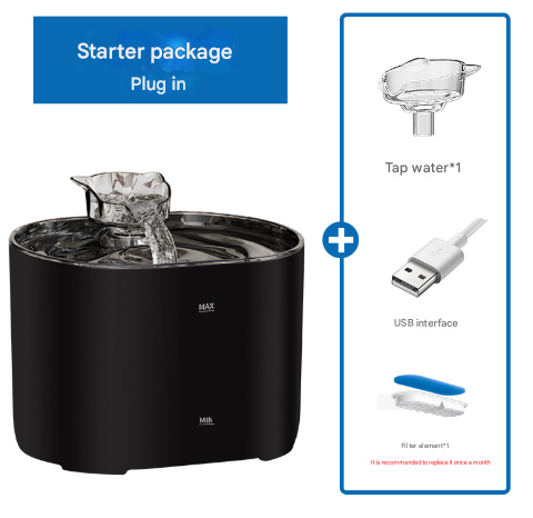 FT666 Introductory Version Automatic Pet Drinking Fountain for Cats & Dogs - Filtered Water