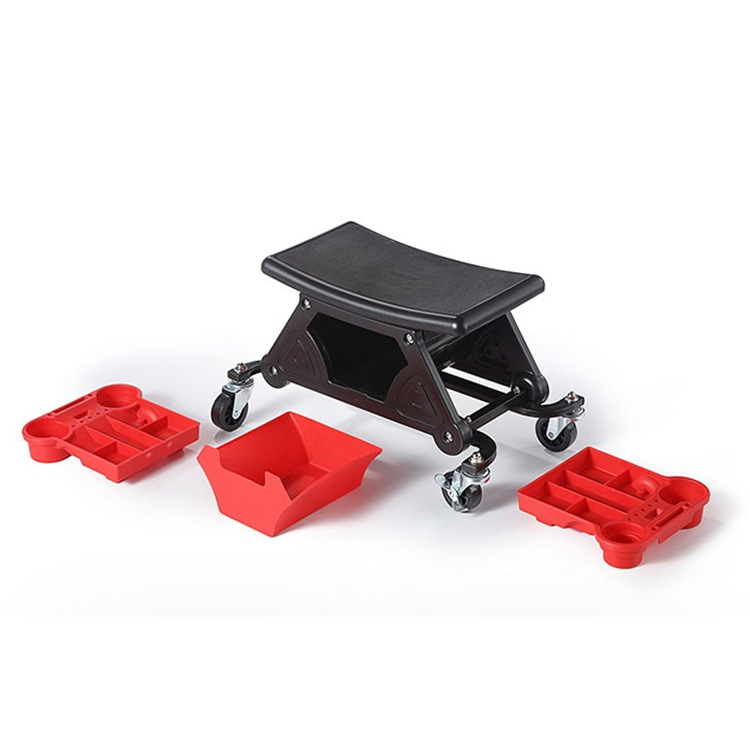 Drawers Auto Repair Polishing Stool - Detachable Seat Car Wash Tool Creeper Stool