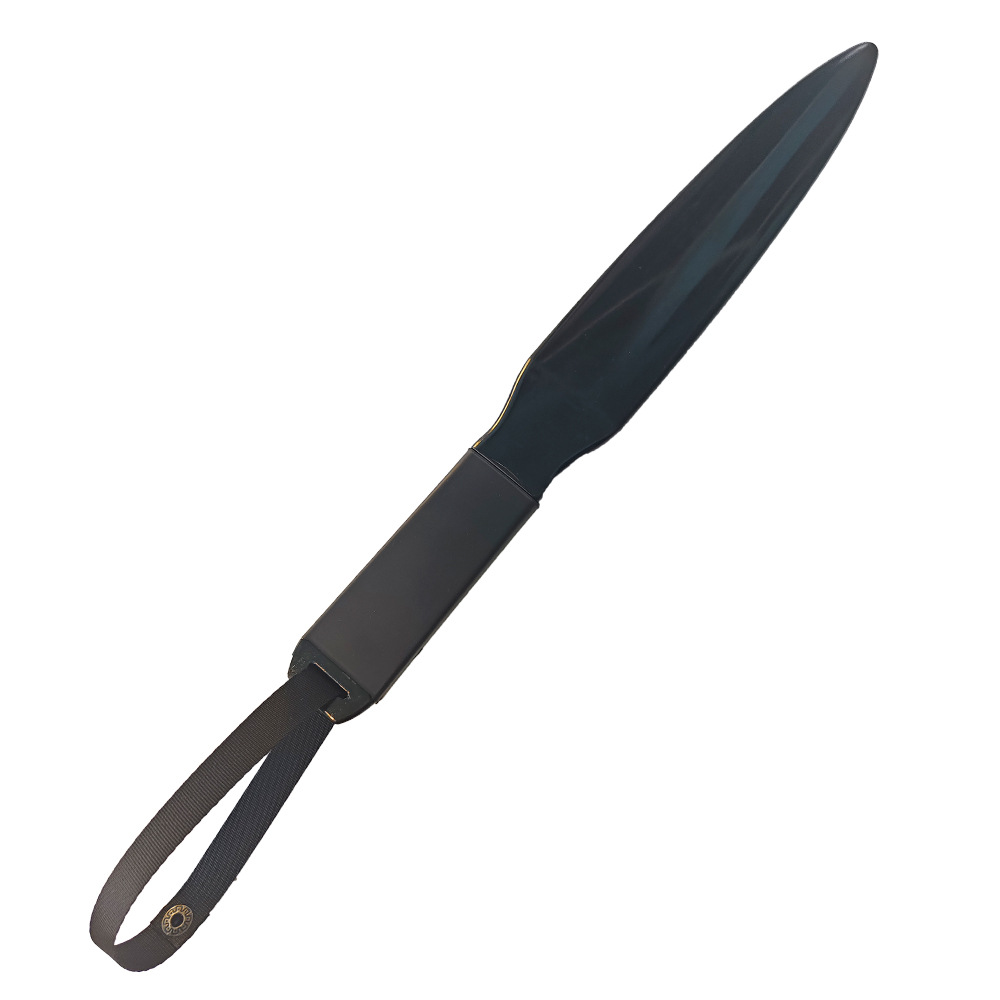 Black Handle Black Lanyard Heavy Duty Dog Training Pry Stick 35cm