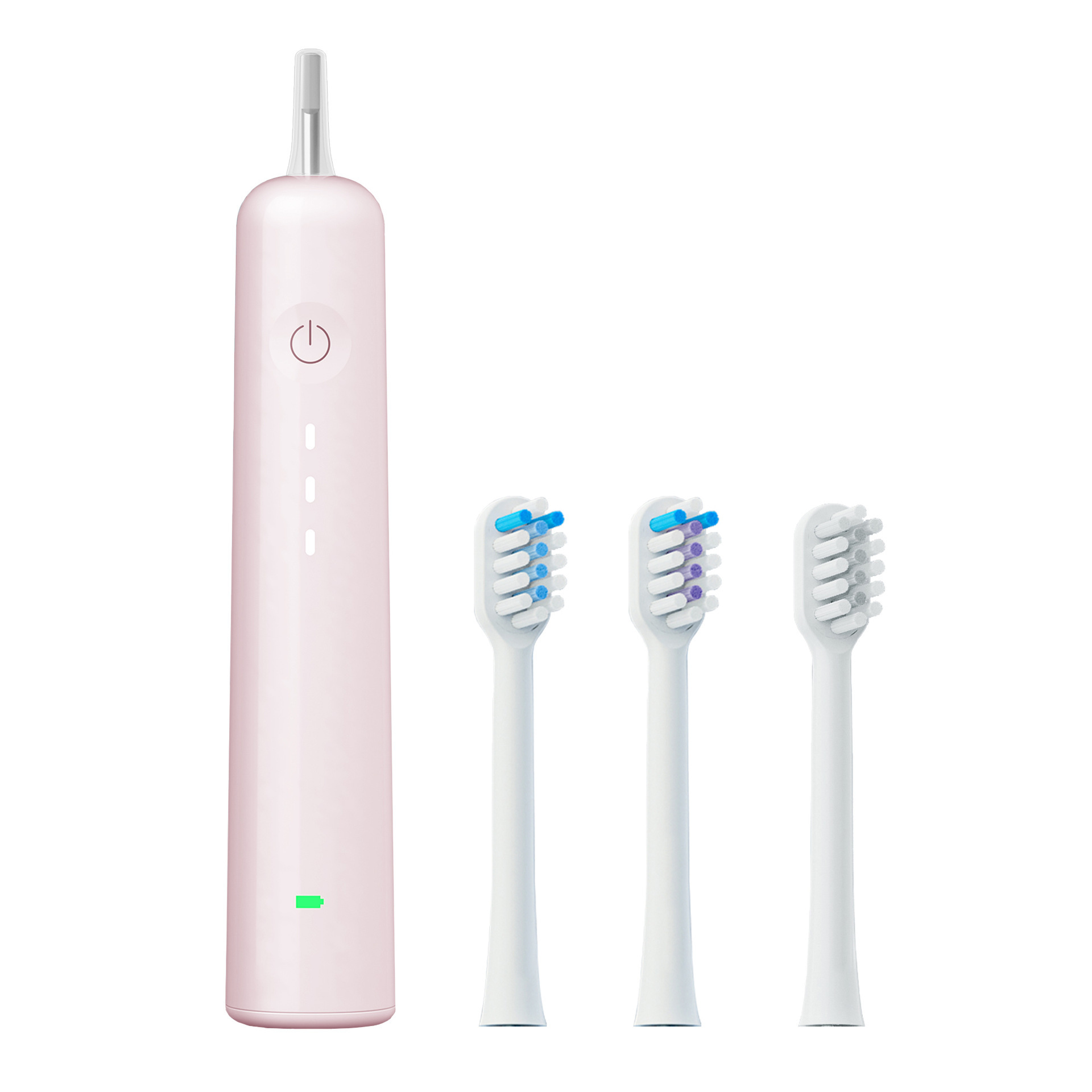 Pink Electric Toothbrush with Ultra-Soft Gum Guard Brush Heads - IPX7 Waterproof