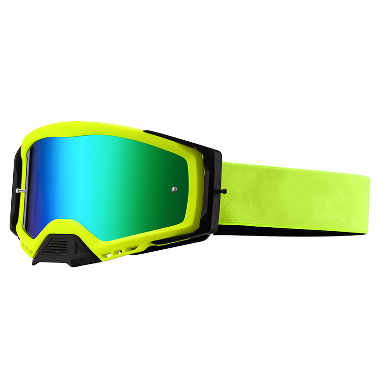 Panoramic Outdoor Sports Goggles - Cyan/Green Frame Green Film