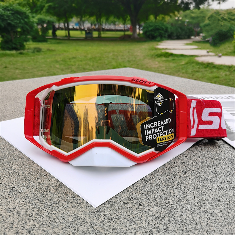 Performance Motocross & Off-Road Goggles - Red Frame Red Film