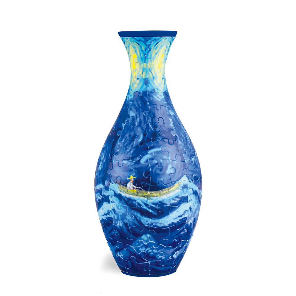 Blue Boat Unique 3D Puzzle Vase with Water Holder