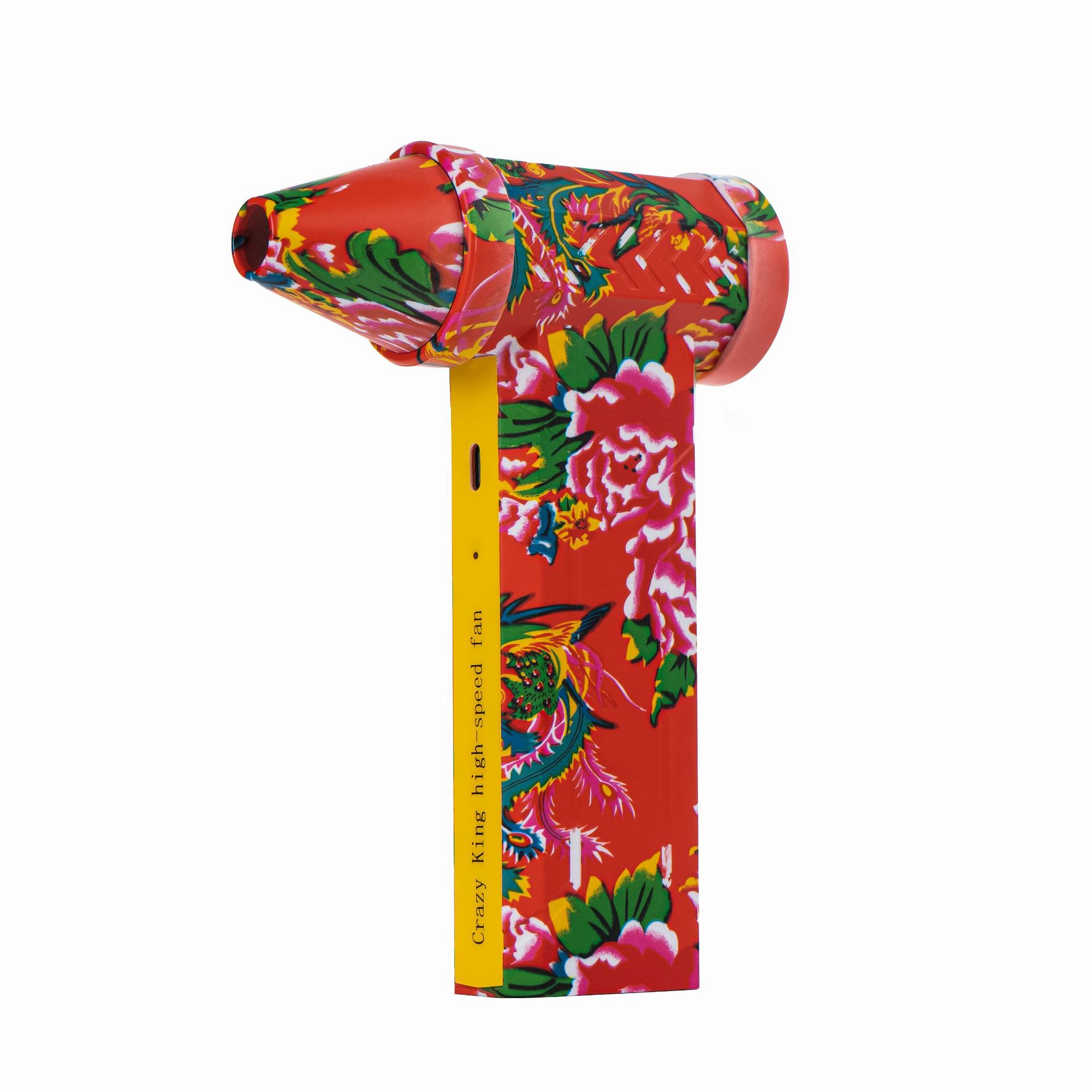 Portable Jet Fan 200W Powerful Handheld Air Duster Red Flower Color