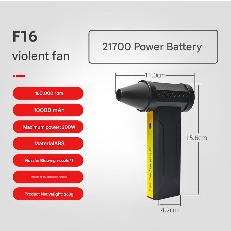 Portable Jet Fan 200W Powerful Handheld Air Duster Red - Image 4