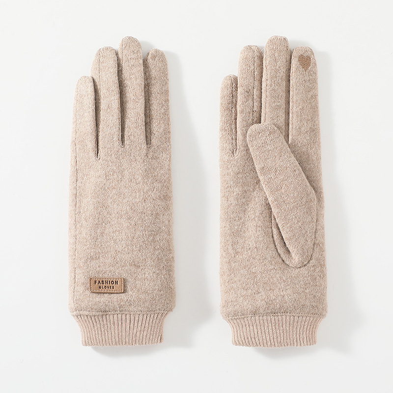 Pink Elegant Women's Wool Blend Winter Gloves - Touchscreen Warmth - Image 4