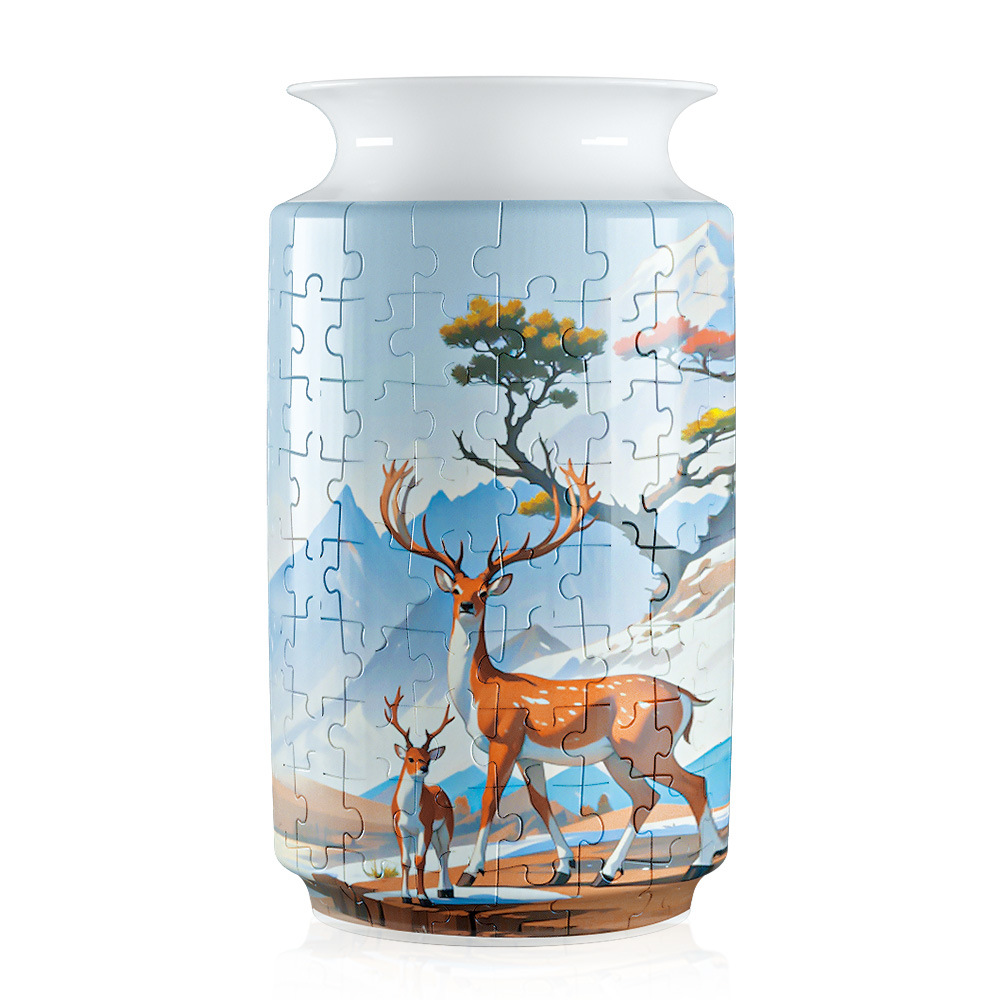 Colorful Style 2 DIY 3D Puzzle Flower Vase