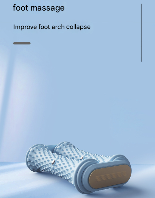 Grey Ergonomic Dual Foot Massage Roller Deep Tissue Relief for Plantar Fasciitis - Image 6