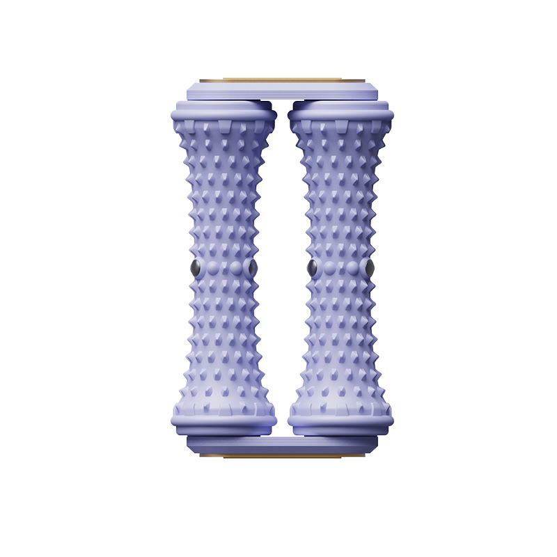 Purple Ergonomic Dual Foot Massage Roller Deep Tissue Relief for Plantar Fasciitis