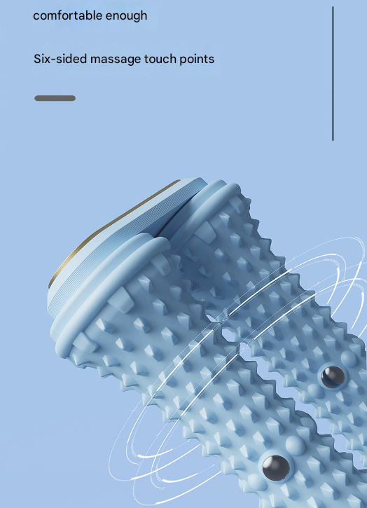 Blue Ergonomic Dual Foot Massage Roller Deep Tissue Relief for Plantar Fasciitis - Image 5