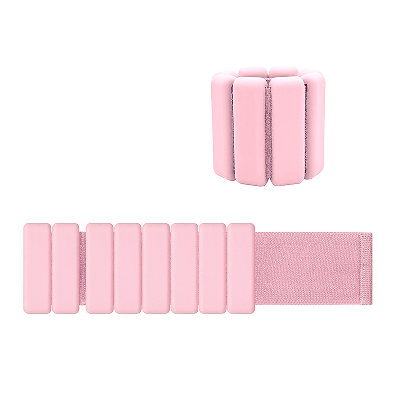Pink Premium Adjustable Silicone Wrist and Ankle Weights 1lb Each Pair