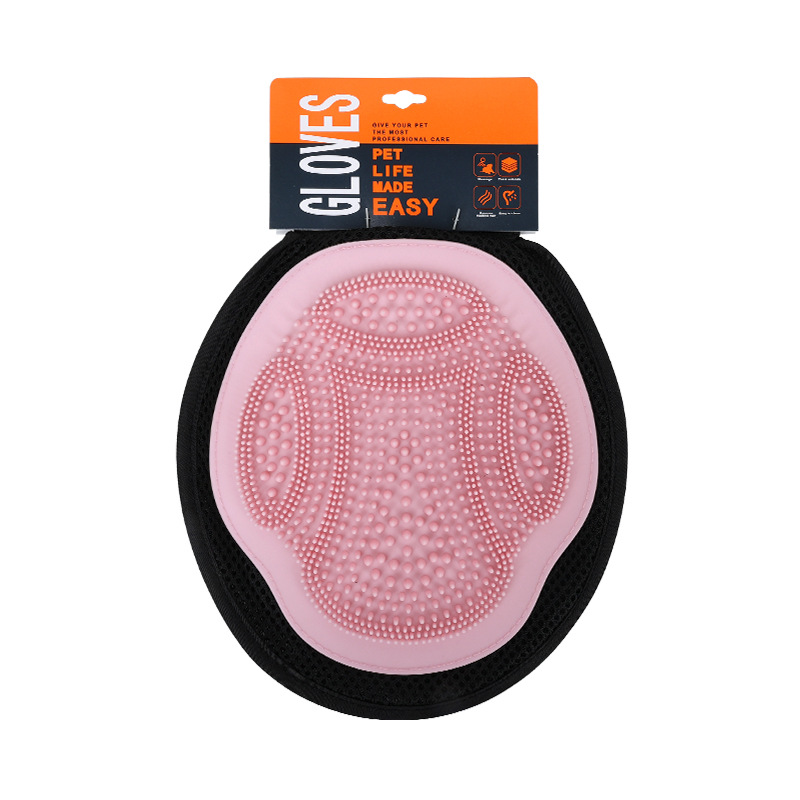 Pink 3 Pack Gentle Pet Grooming Glove For Dogs And Cats