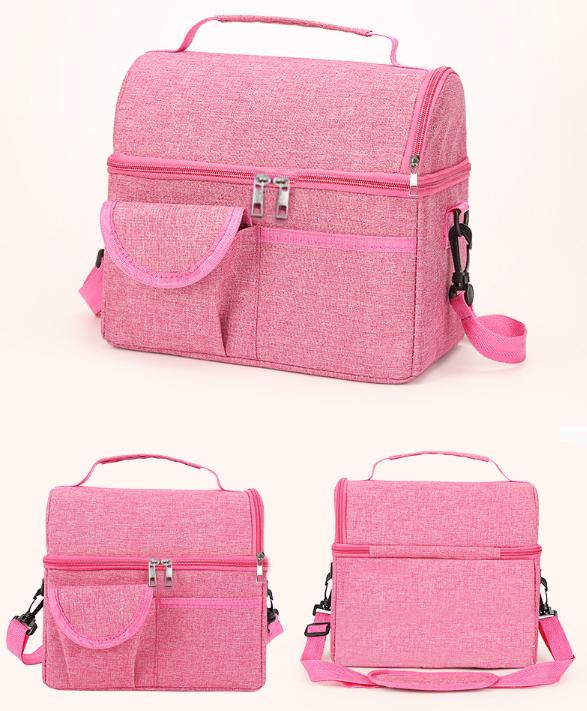 2 Pcs Black Premium Double Layer Insulated Lunch Bag 8.4L - Image 6