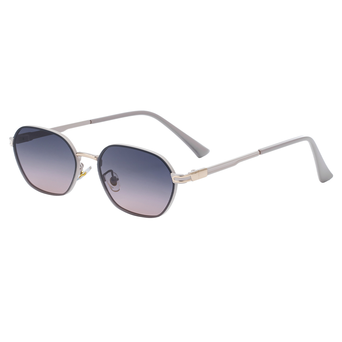 Purple Gradient Chic Oval Sunglasses for Women with UV400 Protection