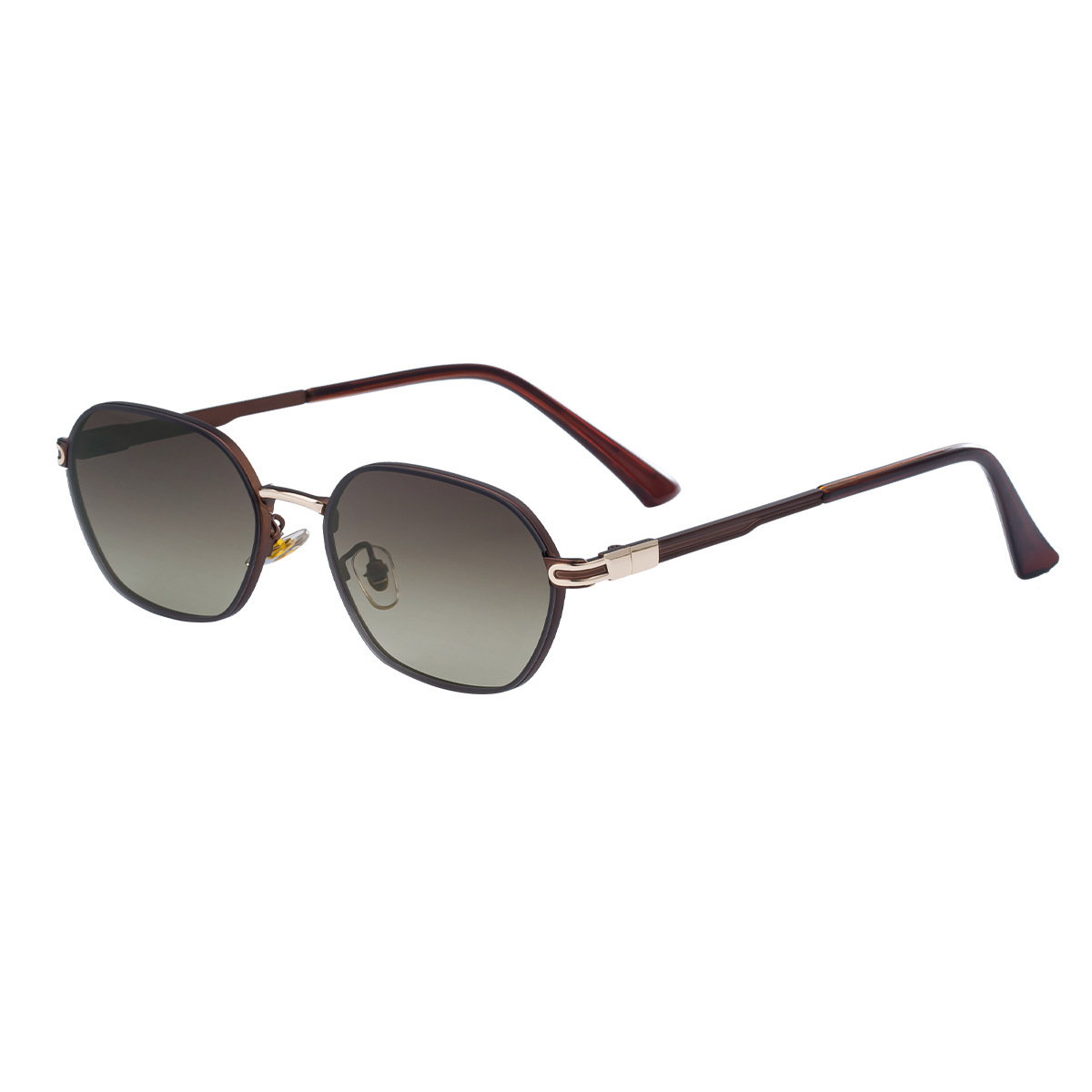 Dark Green Gradient Chic Oval Sunglasses for Women with UV400 Protection