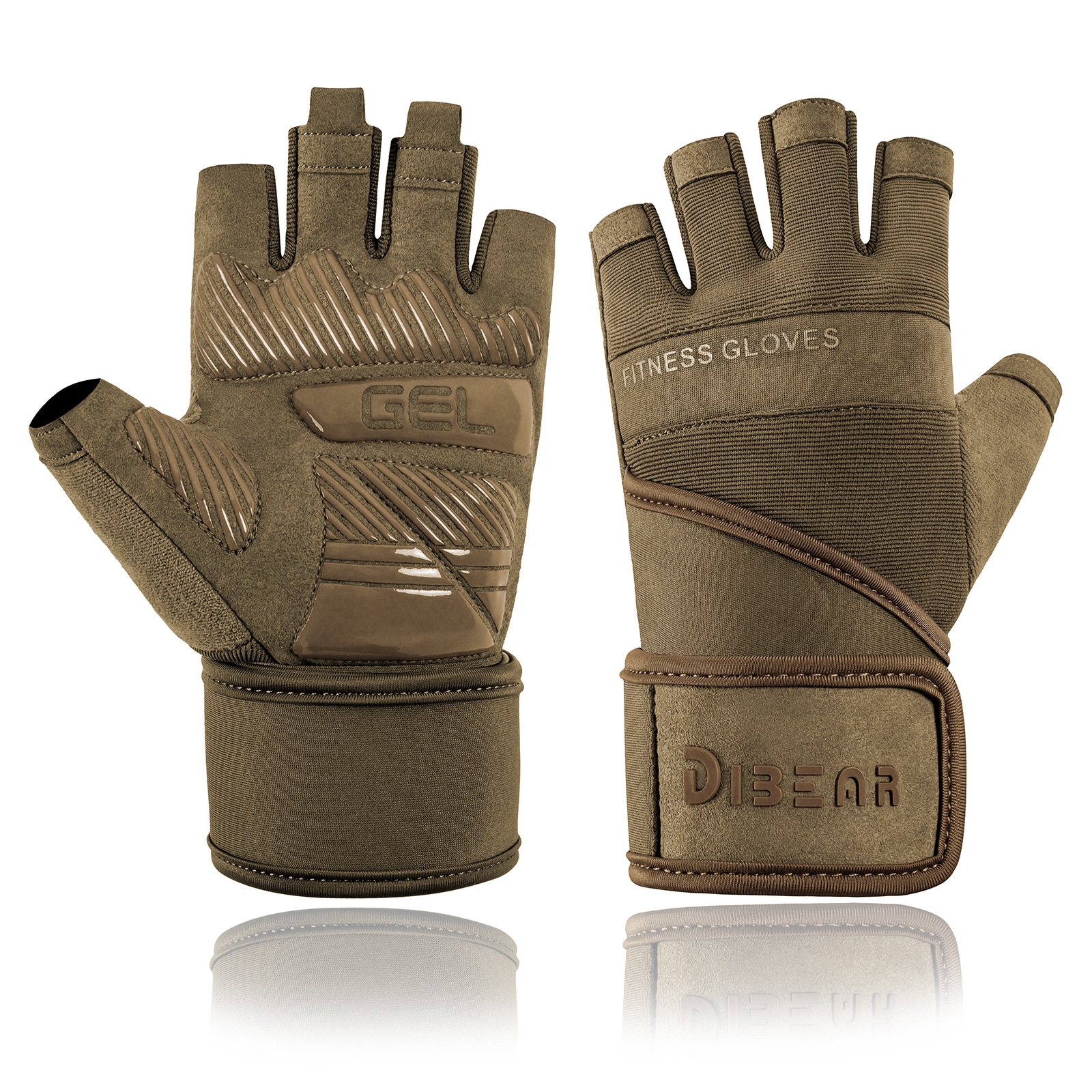 Size S Green Heavy Duty Workout Gloves with Wrist Support