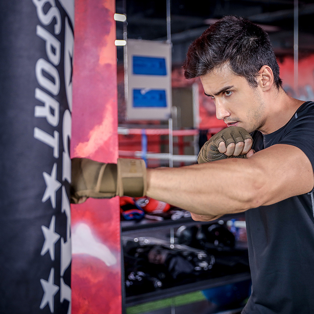 Size S Black Heavy Duty Workout Gloves with Wrist Support - Image 5