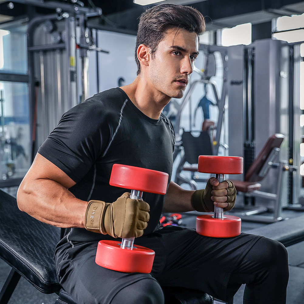 Size S Black Heavy Duty Workout Gloves with Wrist Support - Image 6