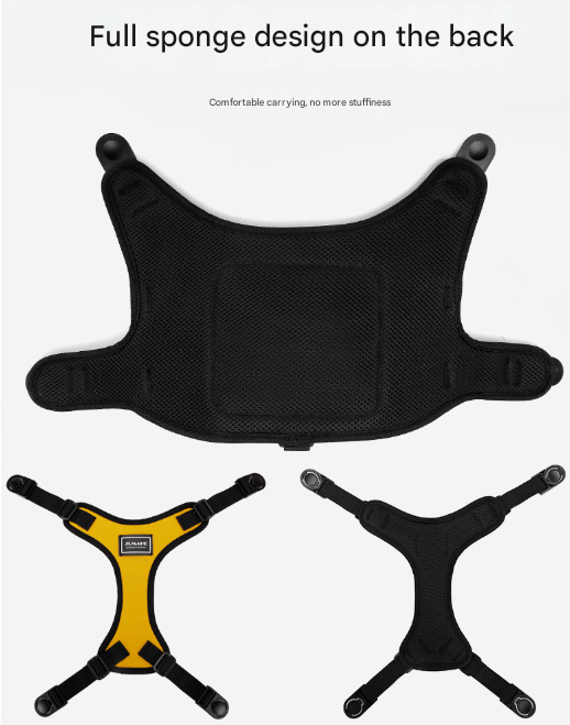 Size L Black and Yellow Ultimate Dog Harness Vest with Backpack for Large Breeds - Image 4