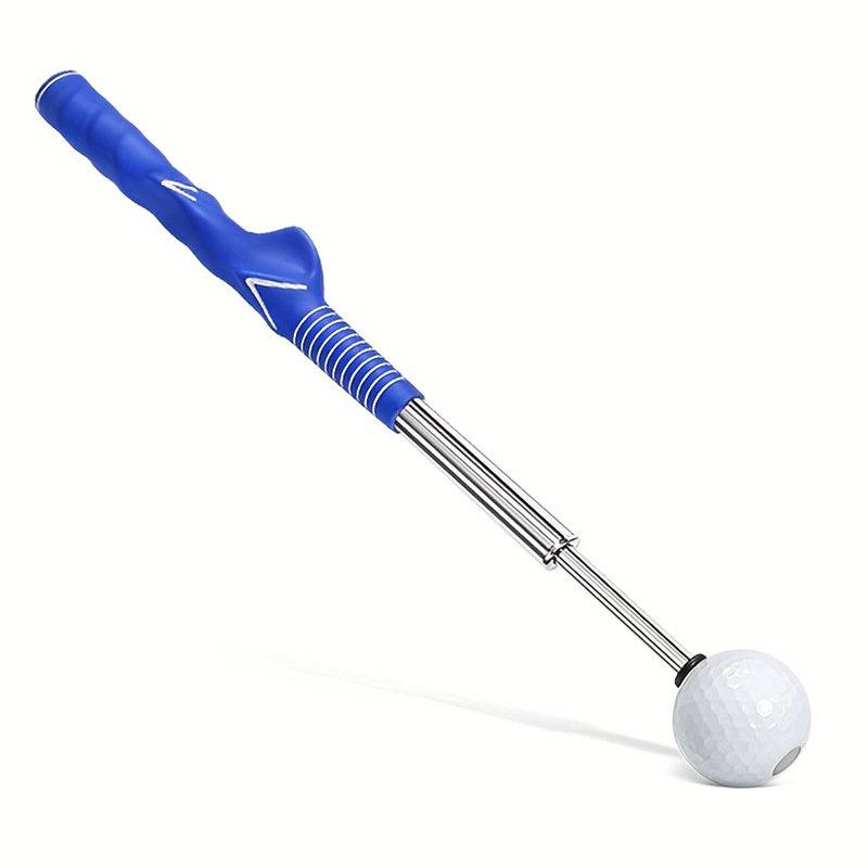 Dark Blue Pro Golf Swing Trainer with Audible Click & Corrective Grip