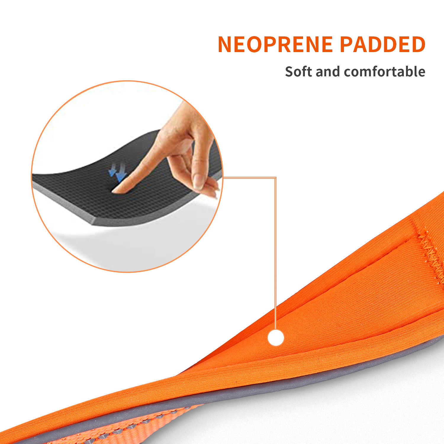 Size S Orange Reflective Anti-Lost Pet Collar for Apple AirTag - Image 9
