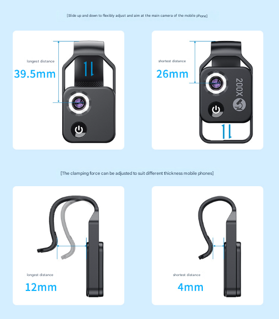 White Portable 200X Clip On Microscope Lens - Image 9