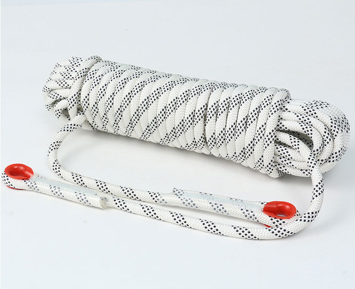 White 10mm Double Hook Climbing Rope Set 10m Outdoor Safety Cord