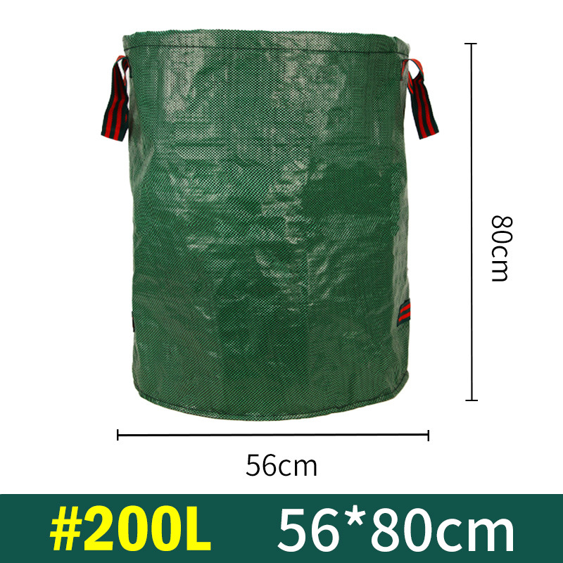 2PCS 200L Heavy-Duty Foldable Garden Leaf Bag and Dustpan 56x80cm