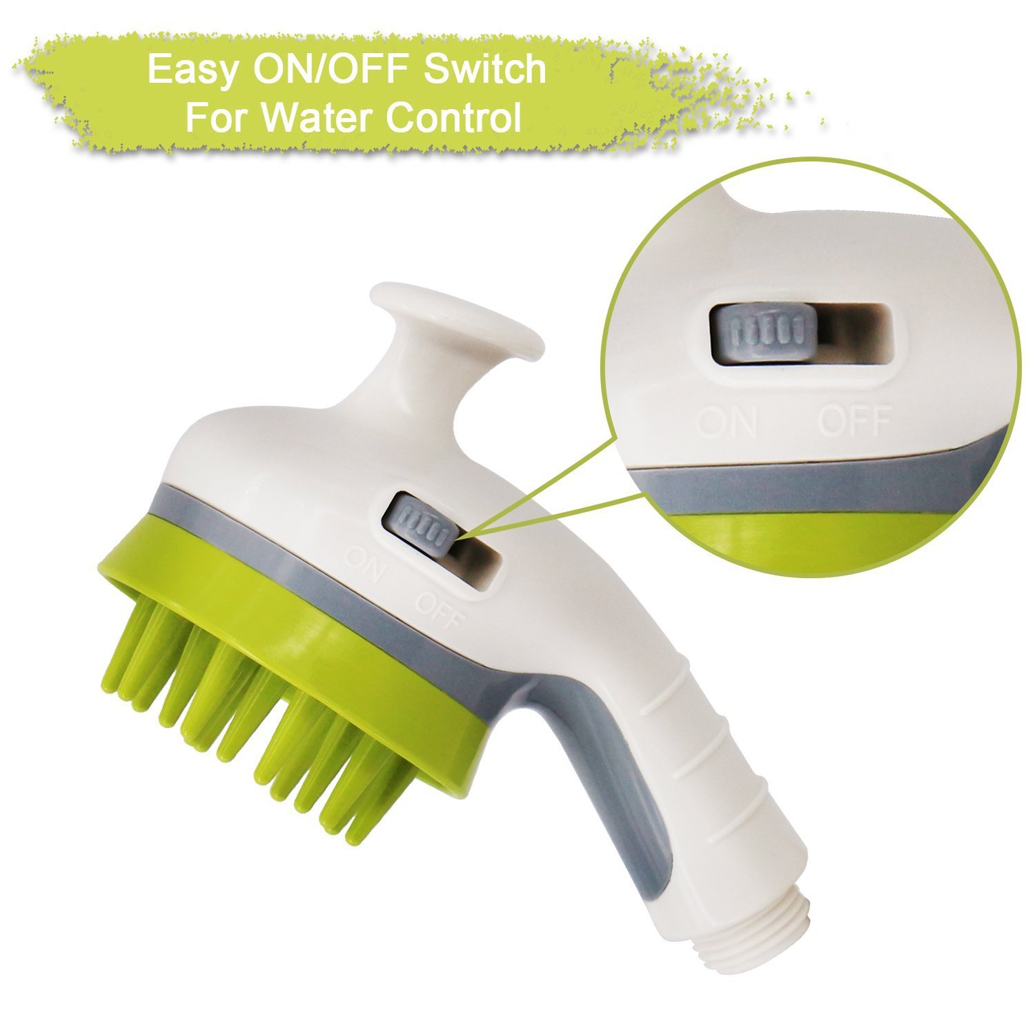 White Ultimate Pet Bathing Showerhead With Pressure Boost And Foamer