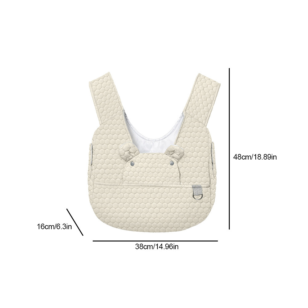 Khaki Hands-Free Quilted Pet Carrier Sling - Image 6