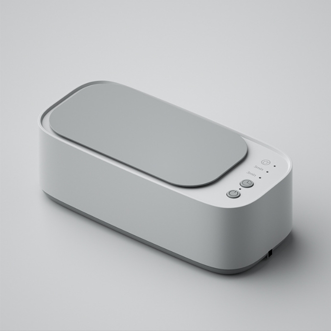 Silver Portable Ultrasonic Cleaner 45kHz