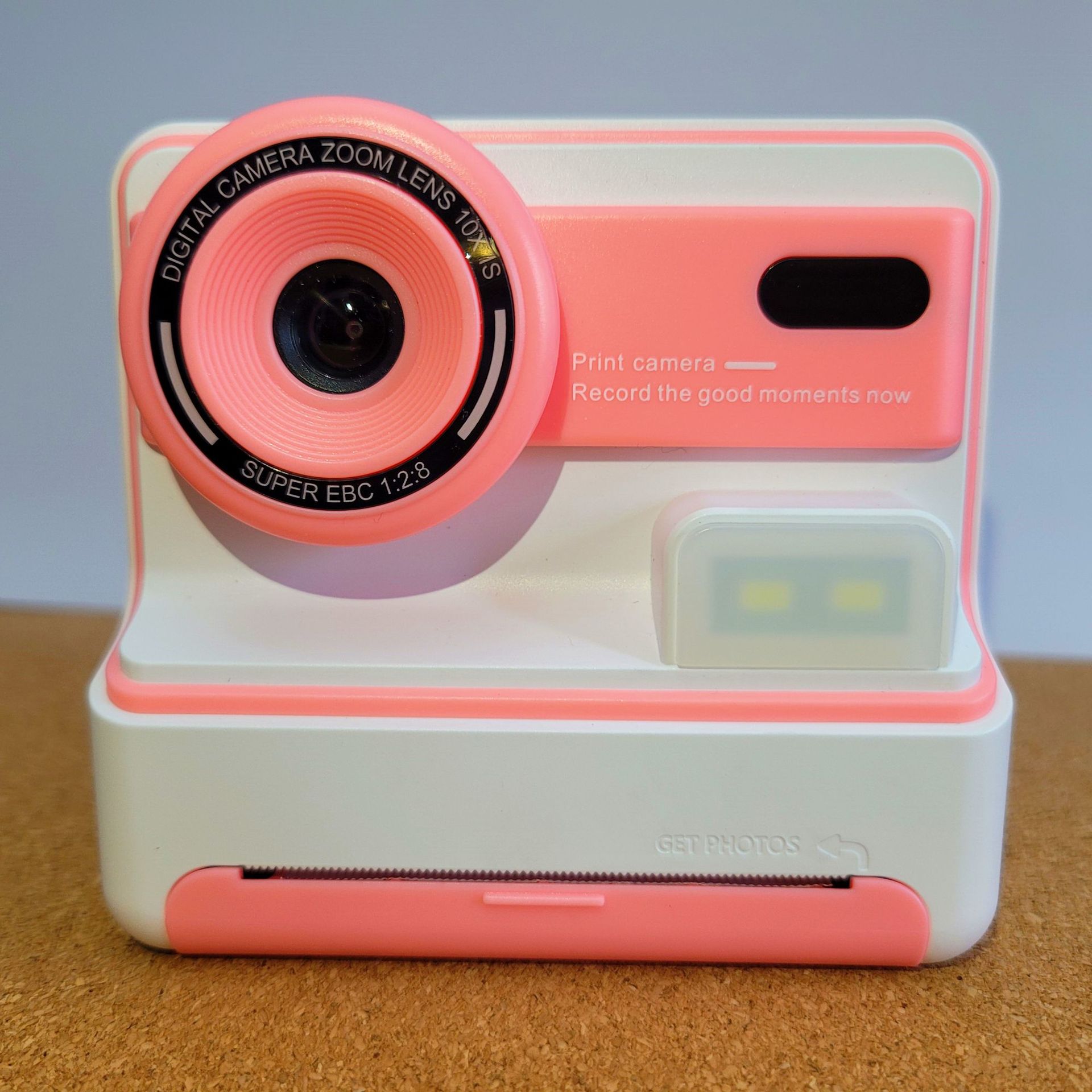 Pink Kids Instant Print Camera with Thermal Printing and 32GB Card
