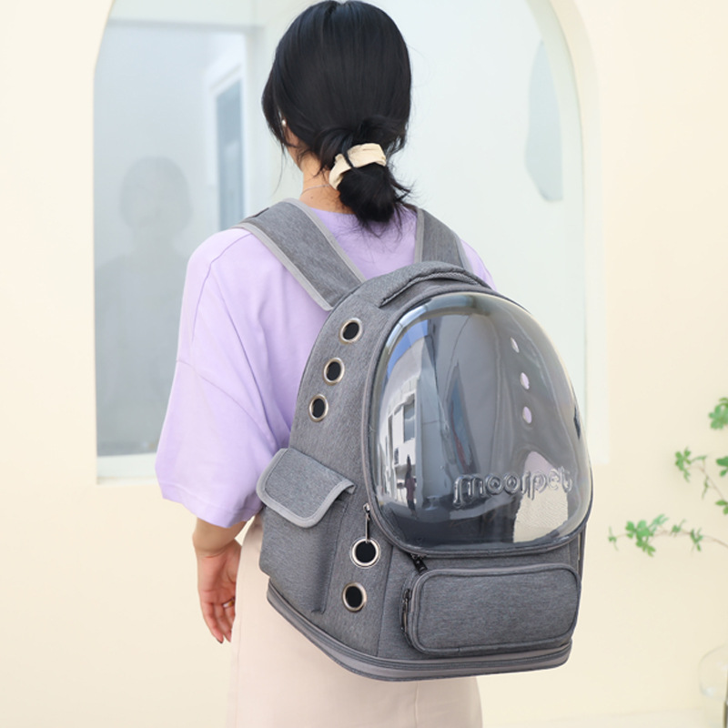 Black Spacious Pet Carrier with Ventilation System & Water-Resistant Design - Image 2