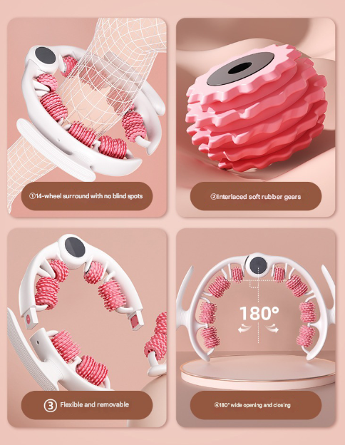 Pink U-Shape 360 Degree Massage Roller - Image 5
