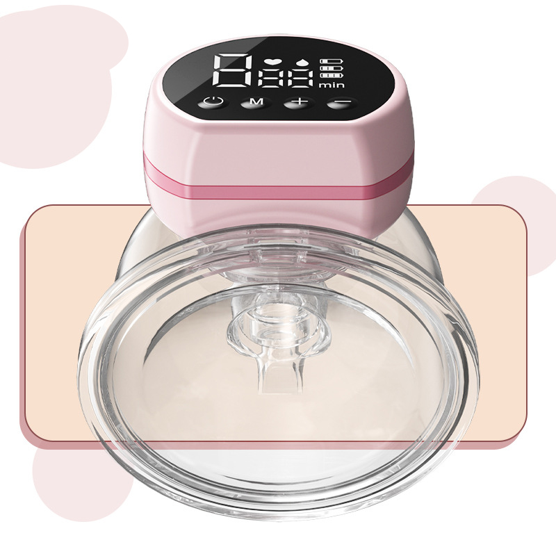 Pink Hands-Free Wearable Electric Breast Pump