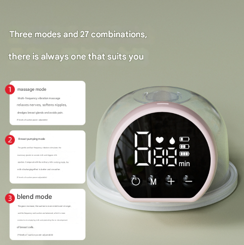Pink Hands-Free Wearable Electric Breast Pump - Image 2