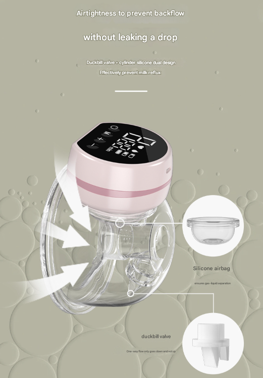 Pink Hands-Free Wearable Electric Breast Pump - Image 3
