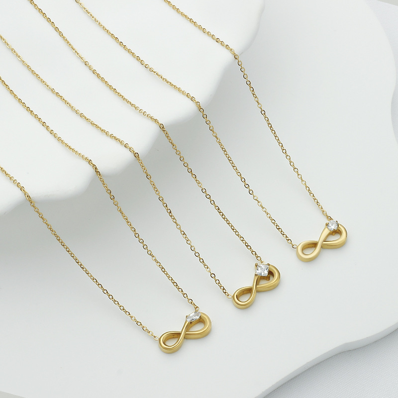 Style 8 Gold Infinity Necklace for Women - Image 3