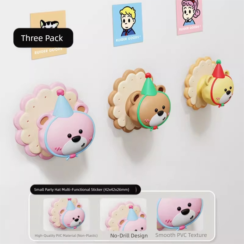 3 Pcs Pink Brown Yellow Bear Wall Protector