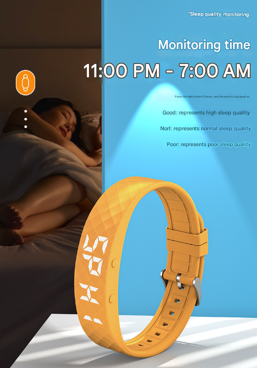 Grey Smart Vibrating Alarm Watch Fitness Tracker - Image 8