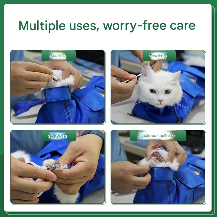 Size S Green Cat Grooming Bag - Image 9