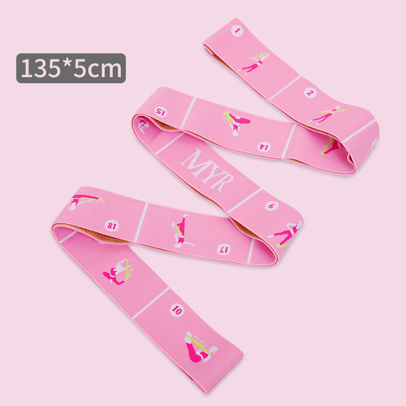 Pink 11-Loop Yoga Stretch Strap