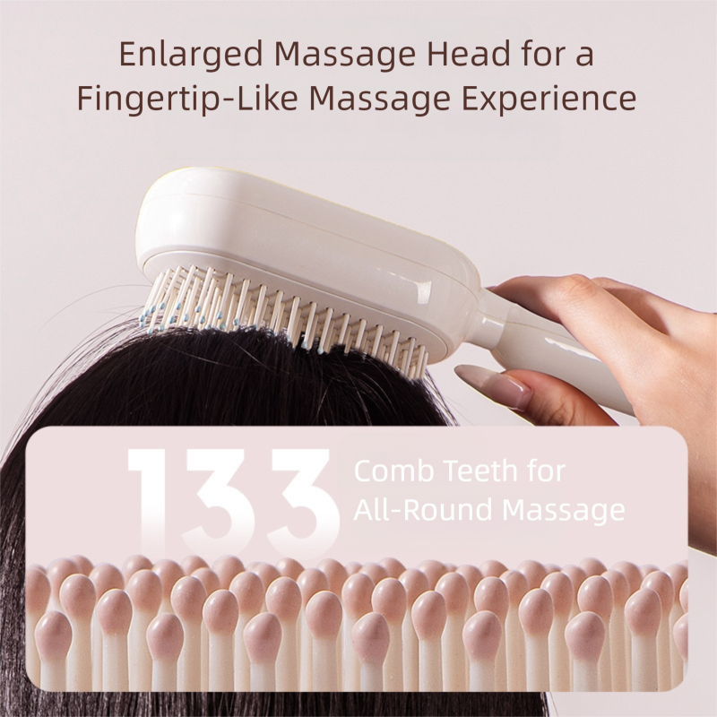 Blue Self-Cleaning Cushion Hairbrush - Image 3