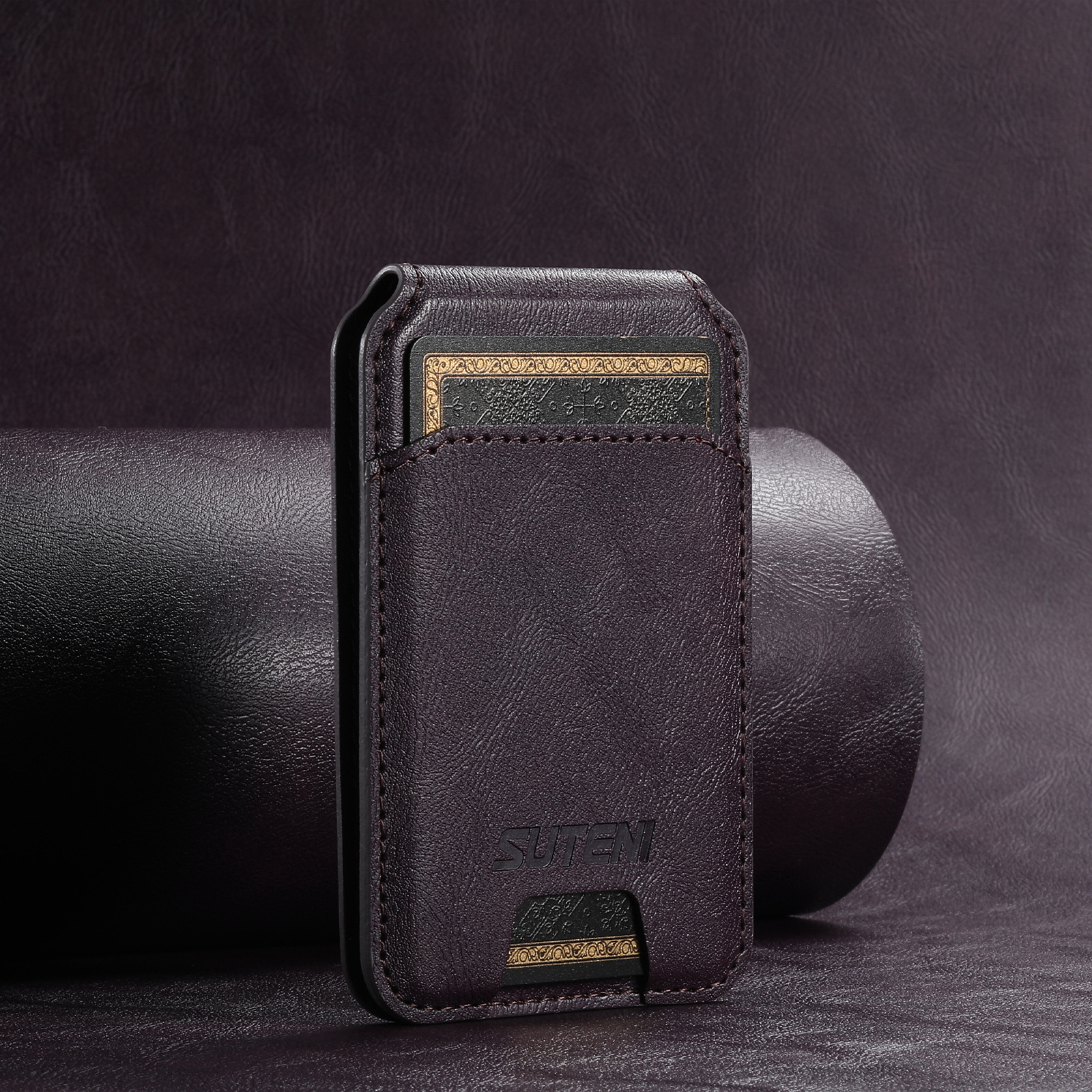 Purple Magnetic Wallet MagSafe Kickstand