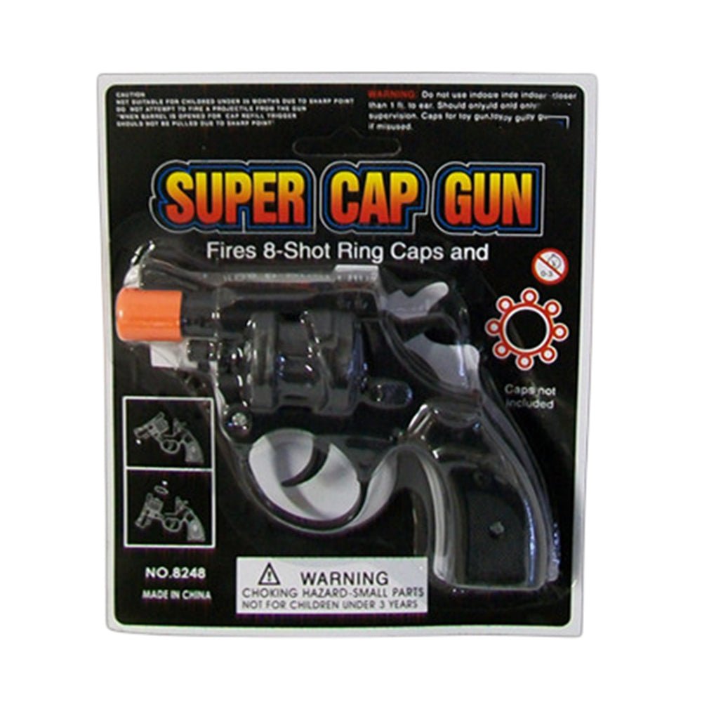 2x Plastic 8 Shots Toy Cap Gun with 144 Caps