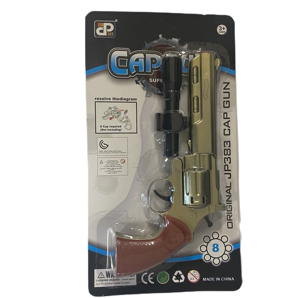 8 Shots Toy Cap Gun Black