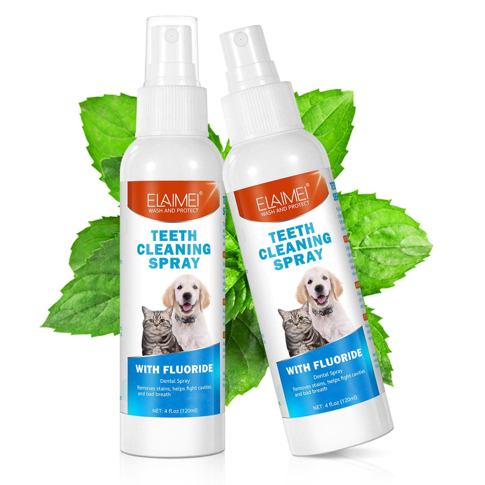 2-Piece Pet Oral Breath Freshener Spray (120ml Each) - Image 2