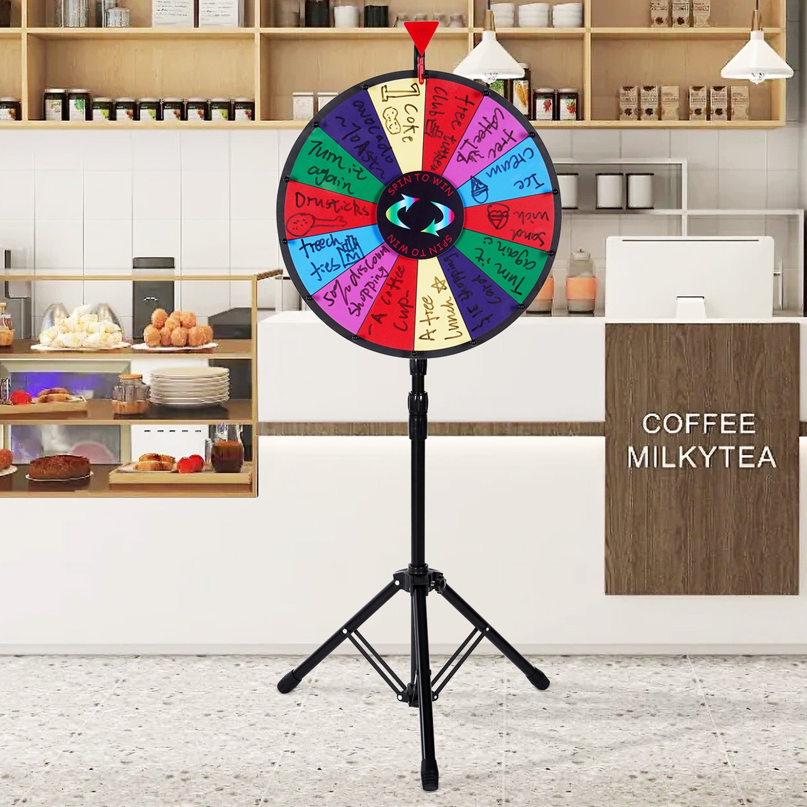 18 Inch Tabletop Prize Wheel 14 Slots Dry Erase - Image 8