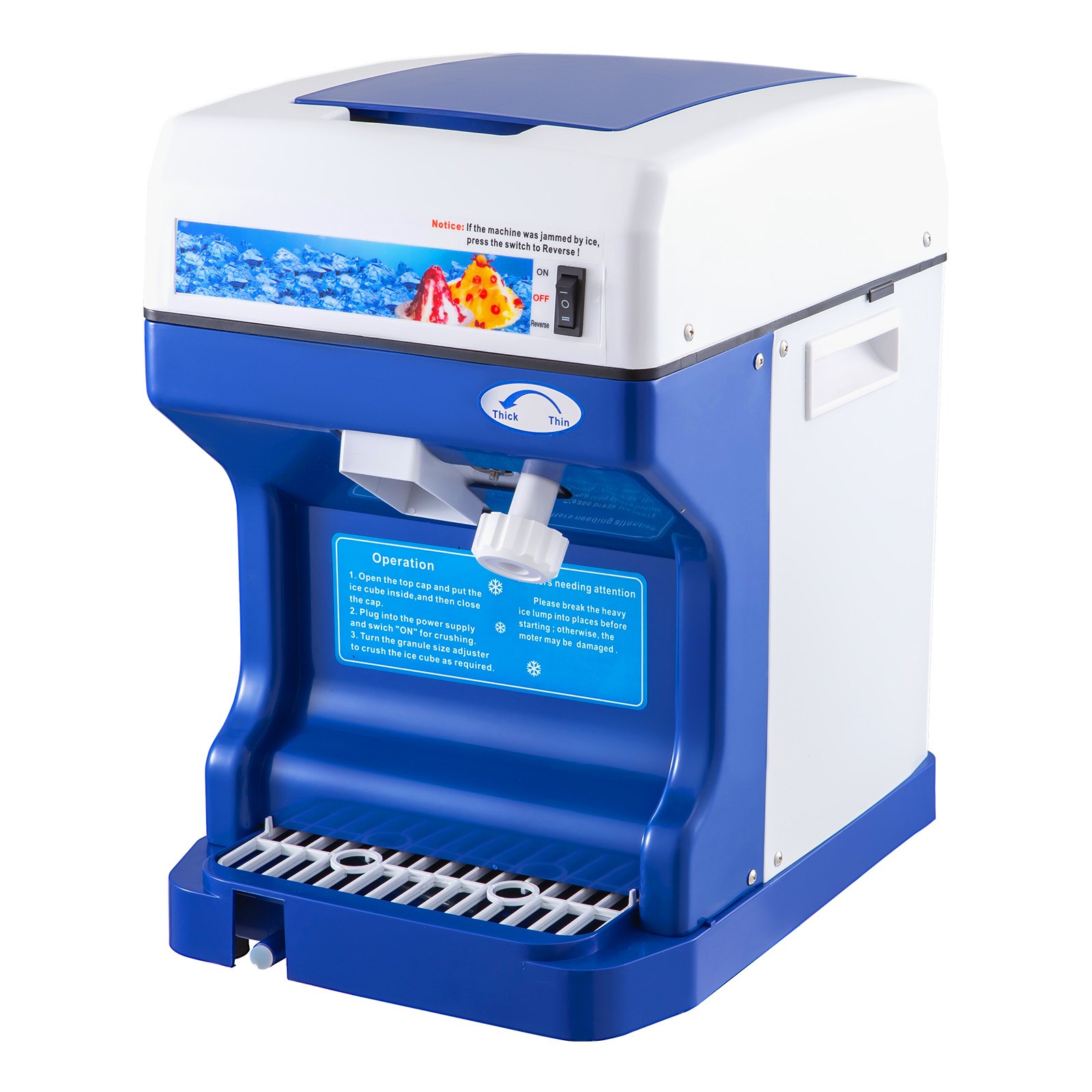 Ice Shaver 265LBS/Hour Snow Cone Maker